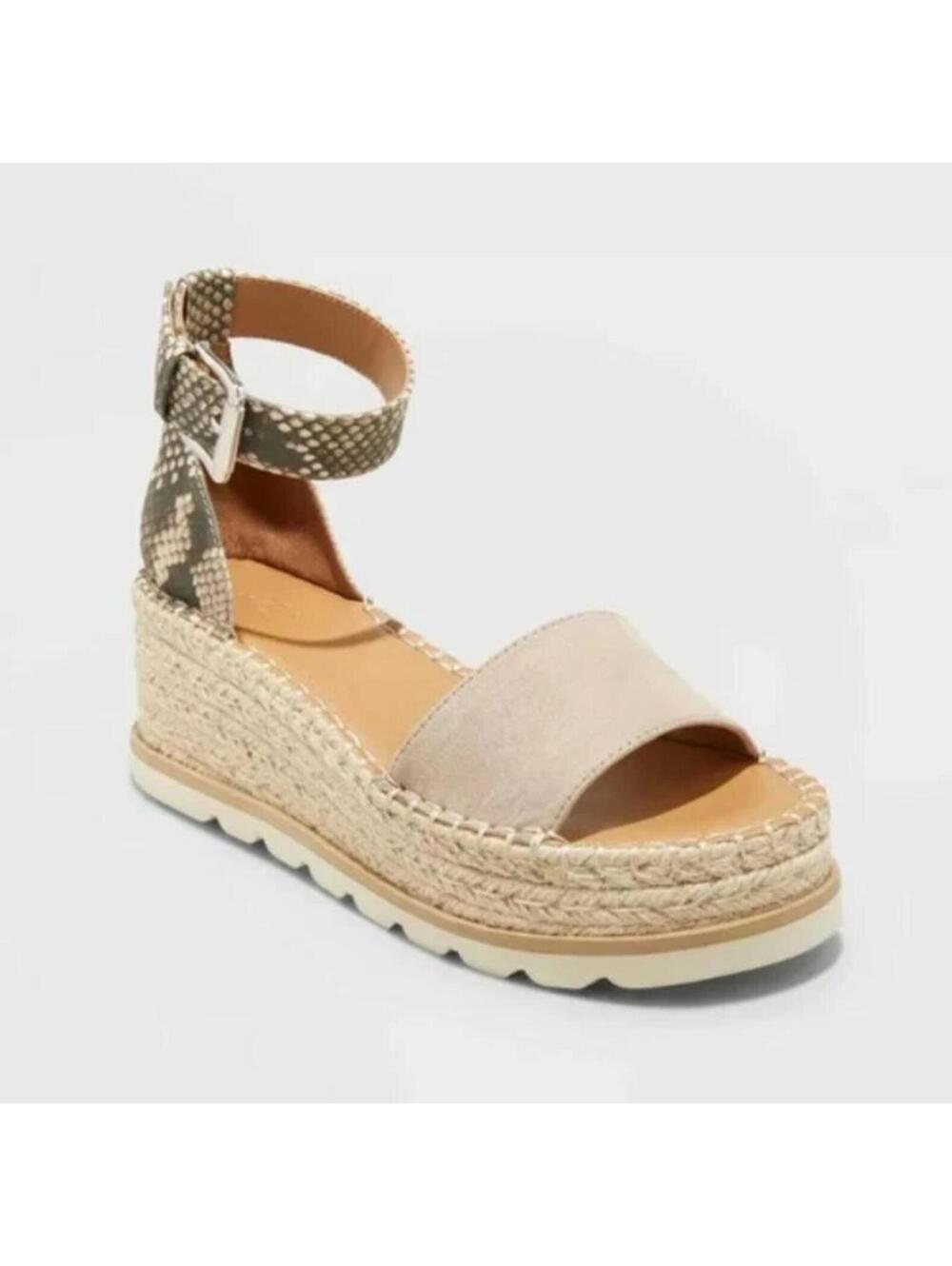 Universal Thread Jean Espadrille 2.5" Platform Wedge Sandals 10